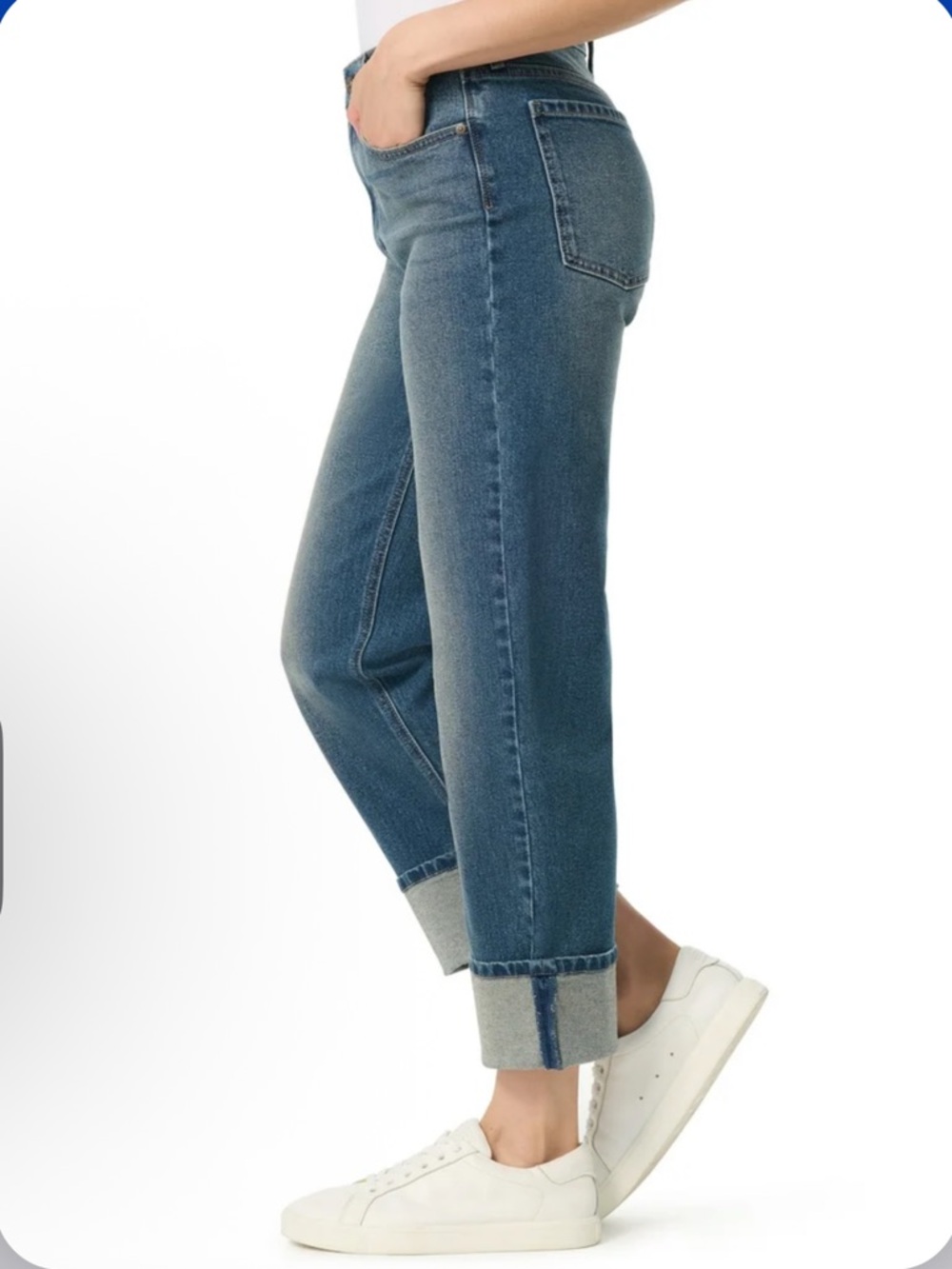 Gloria Vanderbilt Blue Straight-Leg High-Rise Jeans - Picture 2 of 6